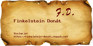 Finkelstein Donát névjegykártya